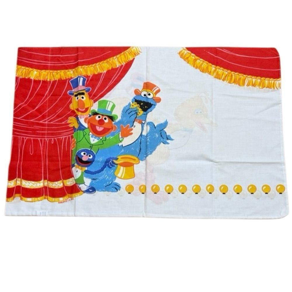 Sesame Street Double Sided PillowCase Grover Bert Ernie Cookie Monster Big Bird